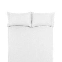 Juego De Sábanas 150 Hilos Algodón Confort / Blanco Arlin